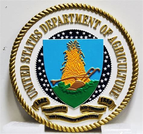 federal government round seals carved wood wall plaques