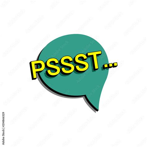 Comic Speech Bubble With Expression Text Pssst Vector Bright