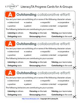 Collaborative Work Rubric Progress Cards By Jonathan Lemaster Tpt