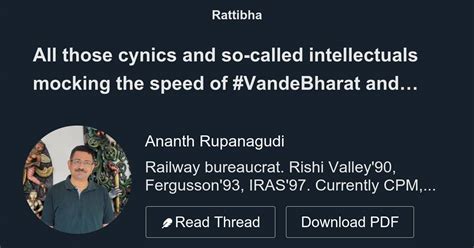 All Those Cynics And So Called Intellectuals Mocking The Speed Of