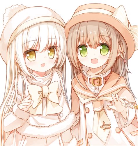 Safebooru 2girls D Bangs Beret Blush Bow Brown Eyes Brown Hair Brown Headwear Brown Sailor