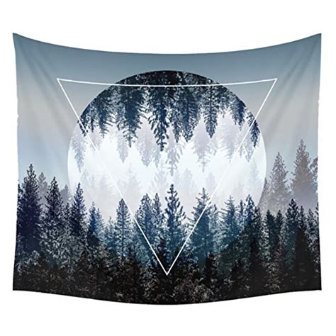 Xinhuaya Sunset Forest Ocean And Mountains Wall Hanging Tapestry With