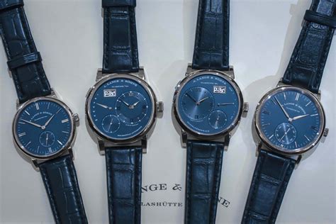 A. Lange & Söhne Lange 1 and Saxonia Collections with Blue Dials (Specs ...