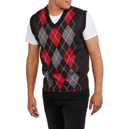 Ten West Men S V Neck Argyle Sweater Vest Size Medium Argyle