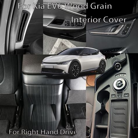 RHD Wood Grain Styling Interior Decoration For Kia EV6 Center Console