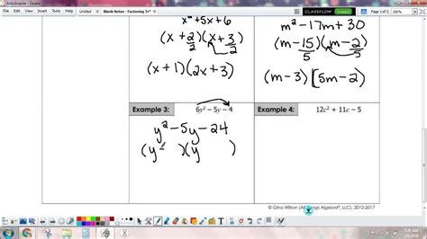 Factoring Trinomials Ax 2 Bx C Youtube