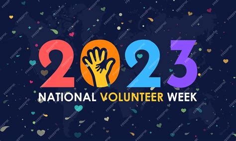 Premium Vector 2023 Concept National Volunteer Week Volunteers