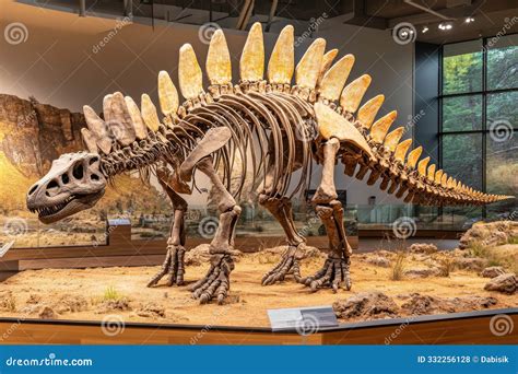 stegosaurus dinosaur skeleton exhibit  museum  natural history