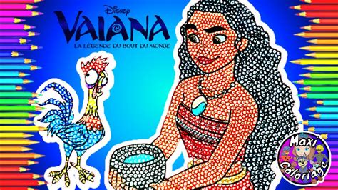 Comment Colorier Et Dessiner La Princesse Vaiana Et Hei Hei Le Coq