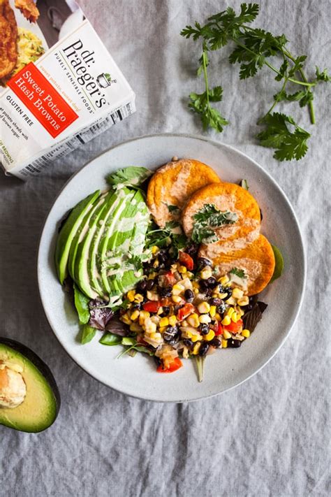 Southwestern Sweet Potato Hash Brown Black Bean Breakfast Bowls The