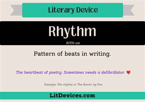 rhythm examples  poetry enhancing emotion  flow