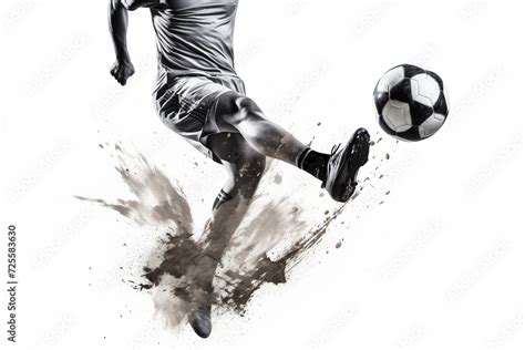 Soccer Players In Action Kicking Soccer Balls Sports Collage Soccer