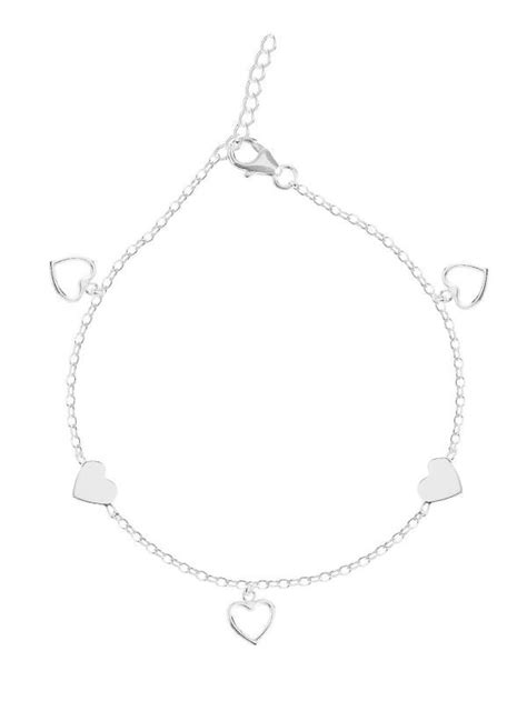 Clara Sterling Silver Heart Anklet Women Jiomart