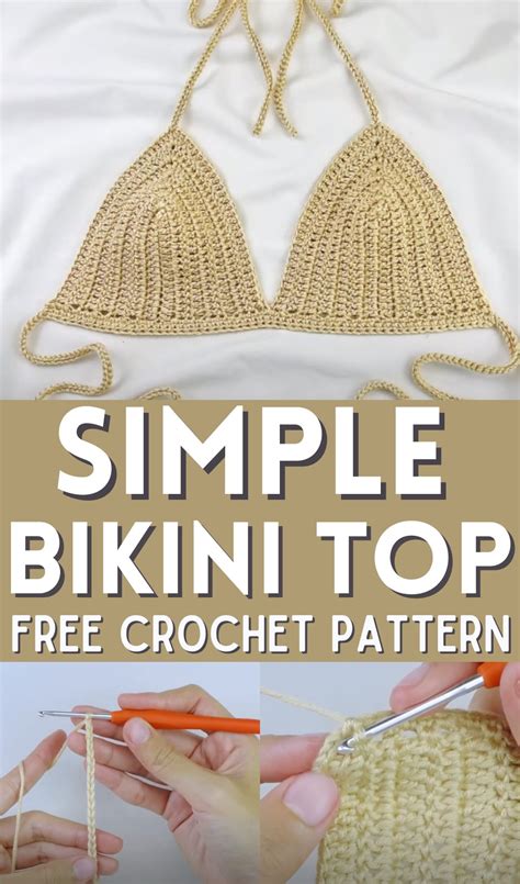 Easy Crochet Simple Bikini Top Pattern For Summer Crochet Everything