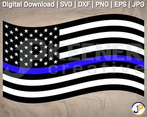 Us Flag Police Svg Us Flag Police Cut File American Etsy