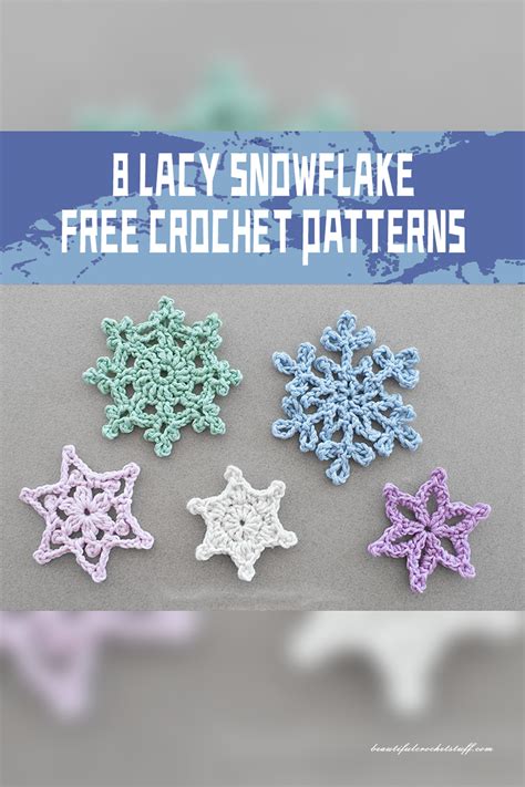 8 Lacy Snowflake Crochet Patterns FREE IGOODideas