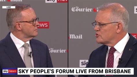 Morrison And Albanese Trade Barbs In Heated Debate Moment Over Turning