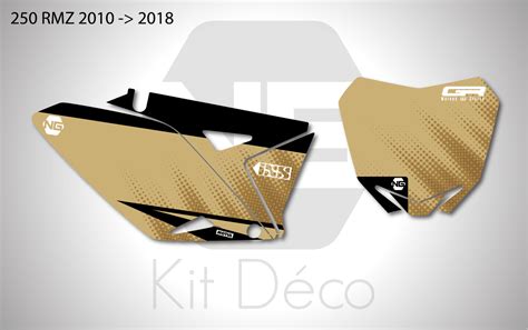 Kit déco fond de plaque numéro SUZUKI RM RMZ SAND séries 65 70 85 125