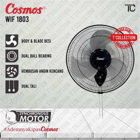 Jual Cosmos Kipas Angin Tembok Dinding Wall Fan Bearing WIF1803S WIF