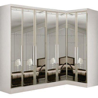 Modulado Closet Completo Espelhado 7 Portas 6 Gavetas Rizon Branco