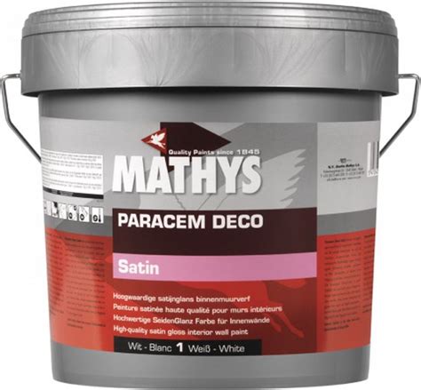 Mathys Paracem Deco Satin Wit 10 Ltr Bol