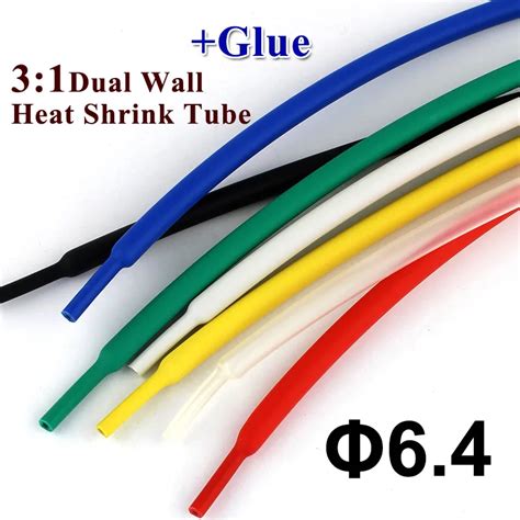 1meter Lot 6 4mm Dual Wall Heat Shrink Tube Thick Glue 3 1 Ratio