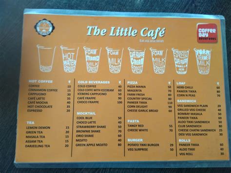 Menu At The Little Cafe Bhopal Shop 1 3583