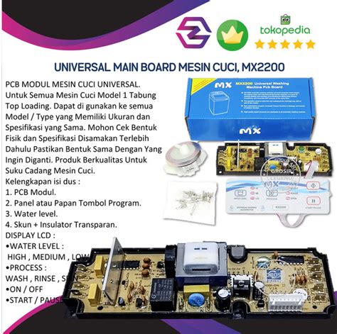 Jual Modul Pcb Main Board Universal Mesin Cuci Tabung Top