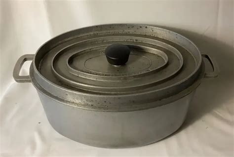 ANCIEN FAITOUT MARMITE COCOTTE Ovale 1940 1950 En ALUMINIUM Marque