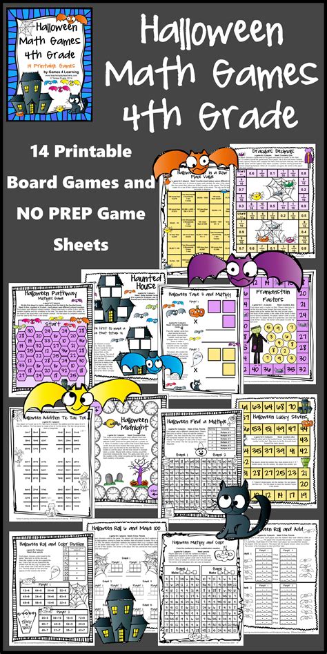 Fun Halloween Math Activities Th Grade Games W Spiders Ghosts