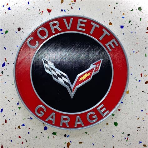 Corvette Embossed Wall Emblem - Etsy