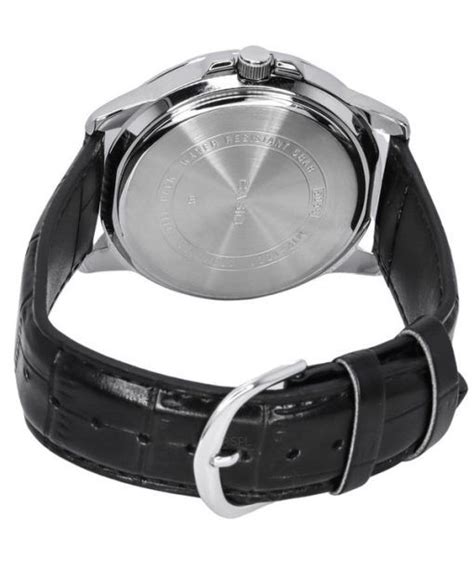 Montre Casio Standard Analogique Bracelet En Cuir Noir Cadran Noir