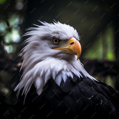 Premium AI Image | A bald eagle with white feathers