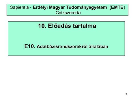 Sapientia Erdélyi Magyar Tudományegyetem EMTE Csíkszereda IV