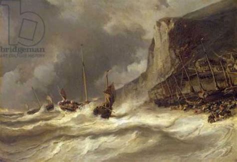 Isabey Sturm an der Küste von Etretat Normandie 1851 Kunstdruck