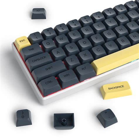 Guffercty Kred Black XDA Profile PBT Keycaps 142 Keys Gentleman Custom