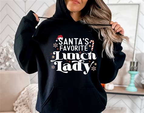 Santa S Favorite Lunch Lady Svg Trendy Merry Christmas Etsy