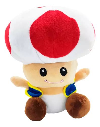 Juguete Peluche Toad Mario Bros Hongo Ni O Juego Rojo Azul Cuotas Sin