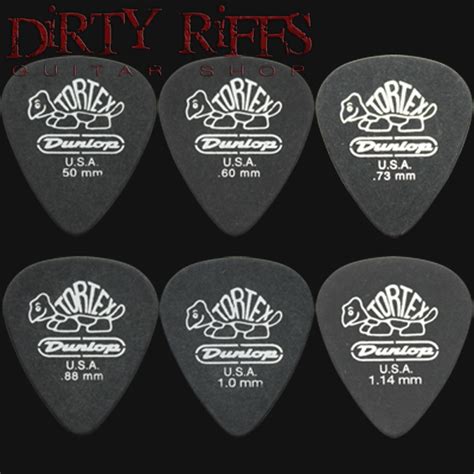 X Dunlop Tortex Pitch Black Standard Guitar Picks Plectrums Of