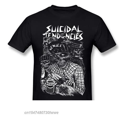 Suicidal Tendencies Print Cotton Funny T Shirts Punk Short Sleeve