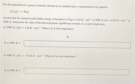 Solved The Decomposition Of A Generic Diatomic Element In