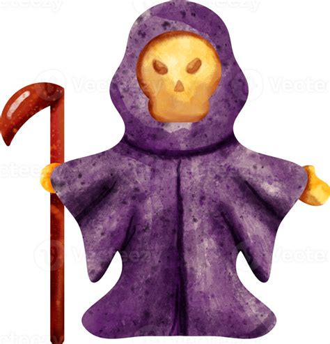 Watercolor Grim Reaper 36912994 Png