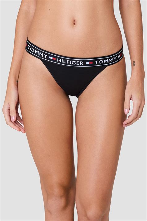 Tommy Hilfiger Synthetic Microfiber Bikini Panties In Black Lyst