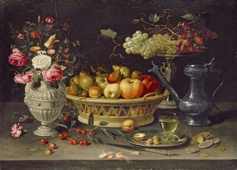 Bodegón con frutas y flores Clara Peeters Óleo sobre cobre 64 x 89 cm