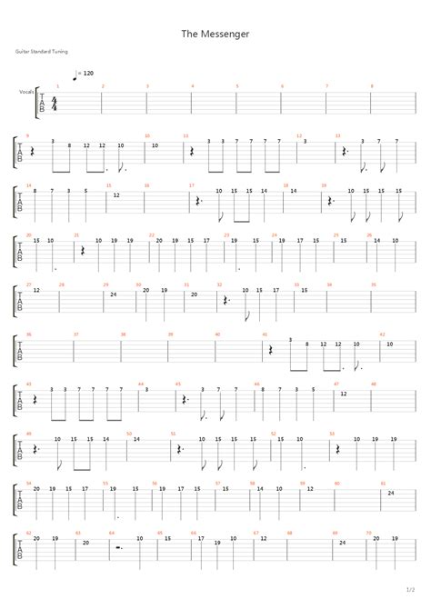 The Messenger吉他谱 gtp谱 Linkin Park 林肯公园