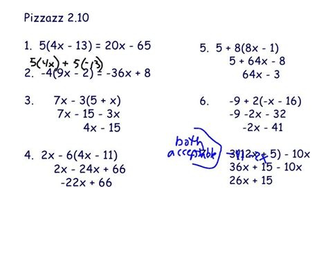 Distributive Property And Combining Like Terms