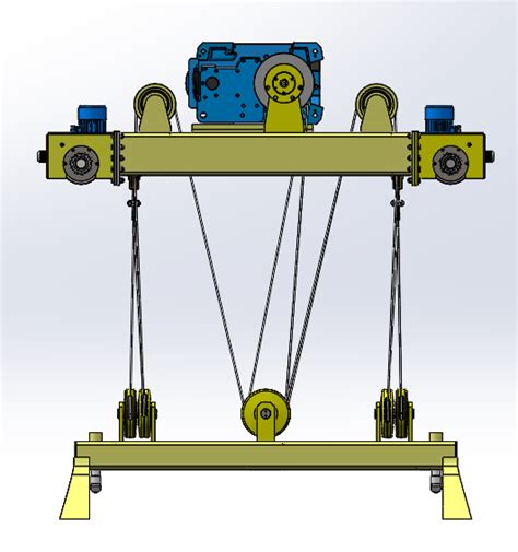 【工程机械】5m双梁桥式起重机3d数模图纸 Solidworks设计solidworks 仿真秀干货文章