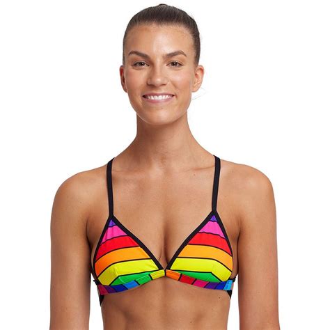 Funkita Tri Rainbow Racer Bikini Top Multicolor Swiminn