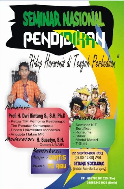 Contoh Baliho Seminar Nasional Menembus Pagi