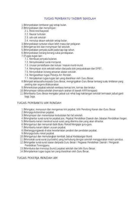 Docx Tugas Pembantu Tadbir Sekolah Docx Dokumen Tips